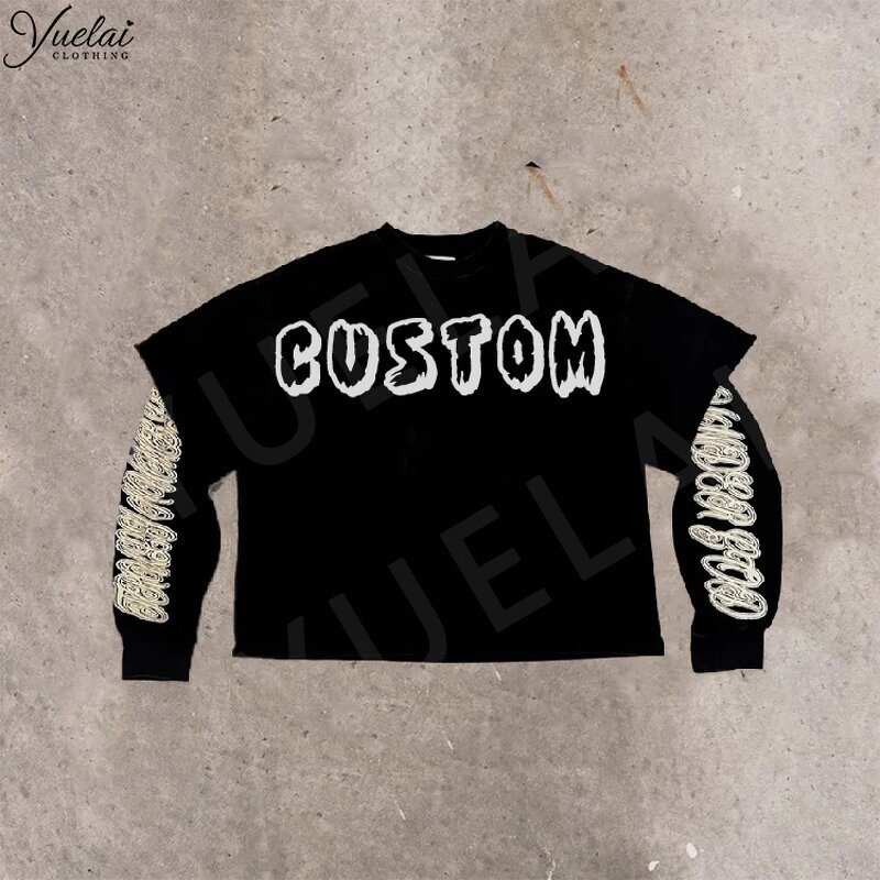 Men's Long Sleeve T-Shirt Manufacturer - OEM/ODM Custom High Quality Screen Printing Men's Long Sleeve T-Shirt 100% Cotton