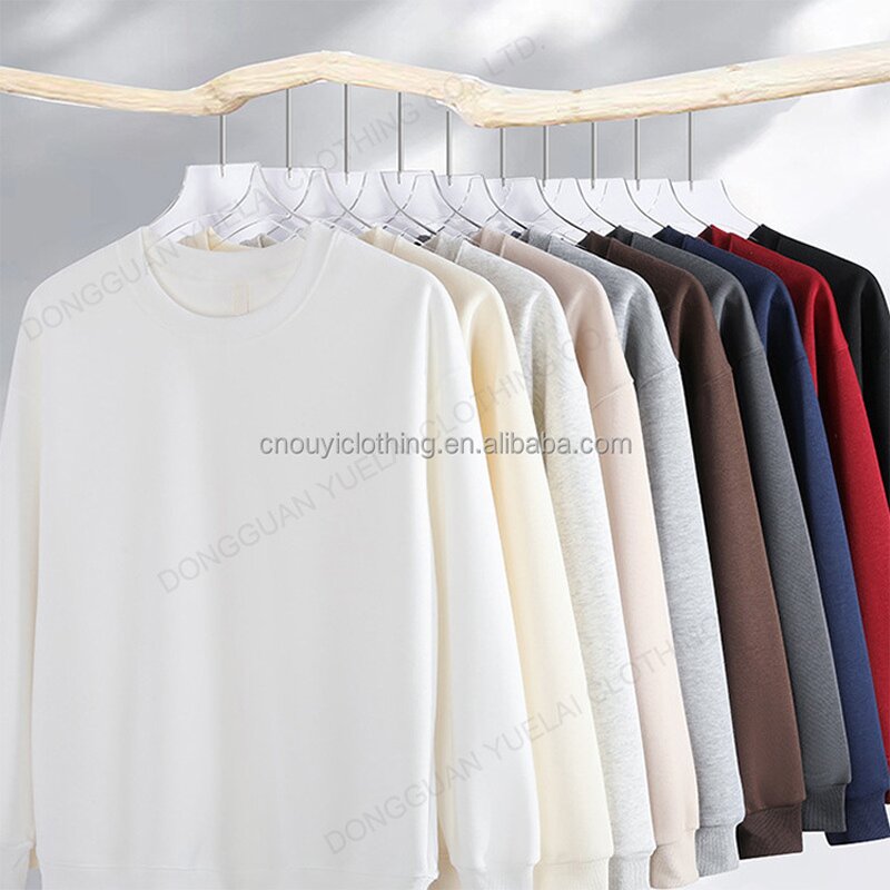 Crewneck Sweatshirts Factory - OEM/ODM Custom Vendor Logo Print Men's Clothing Streetwear Plain Cotton Crewneck Sweatshirts