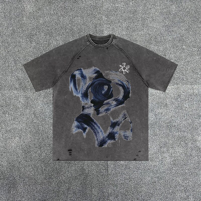 Acid Wash T-Shirt Factory - OEM/ODM Custom Clothing Manufacturers High Quality Men's Acid Wash T-Shirt 100% Cotton