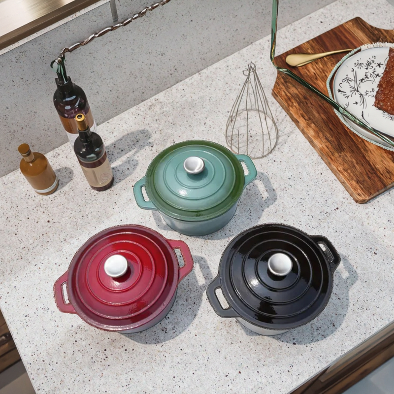 Enameled Cast Iron Soup Pot Manufacturer - OEM/ODM Custom Vibrant Colors Enameled Cast Iron Soup Stock Pot Non-Toxic