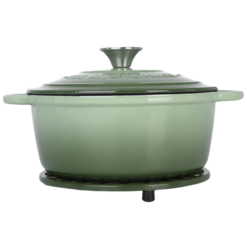 Enamel Stew Pot Set Factory - OEM/ODM Custom New High-Color Value Enamel Binaural Stew Pot Set Non-Stick Metal Steel