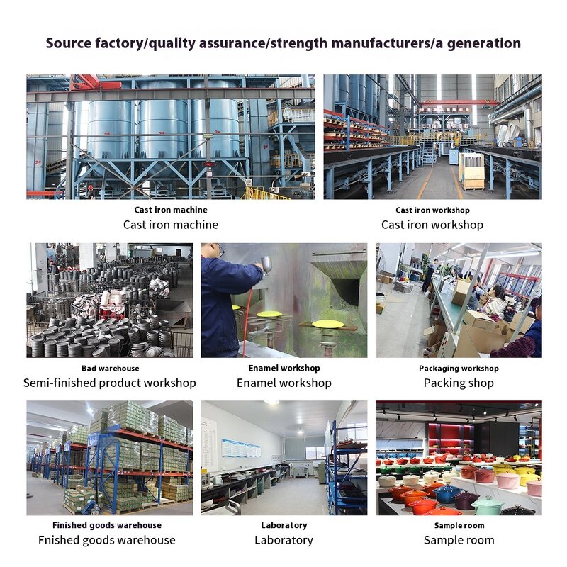 Cast Iron Enamel Dutch Oven Manufacturer - OEM/ODM Custom High-quality 4-piece Set of Cast Iron Enamel Dutch Oven Soup Pots