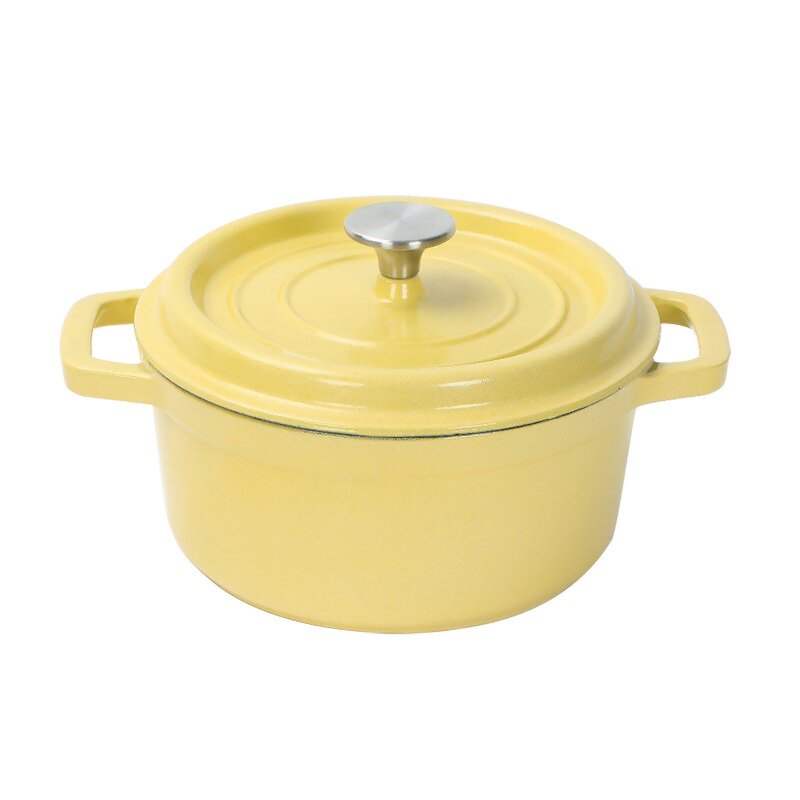 Cast Iron Enamel Soup Pot Set Factory - OEM/ODM Custom New Generation Cast Iron Enamel Soup Pot Set Thickened Binaural Design