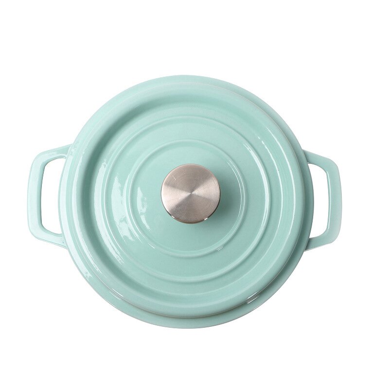 Cast Iron Enamel Soup Pot Set Factory - OEM/ODM Custom New Generation Cast Iron Enamel Soup Pot Set Thickened Binaural Design