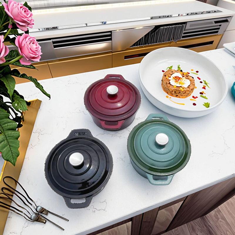 Enameled Cast Iron Soup Pot Manufacturer - OEM/ODM Custom Vibrant Colors Enameled Cast Iron Soup Stock Pot Non-Toxic