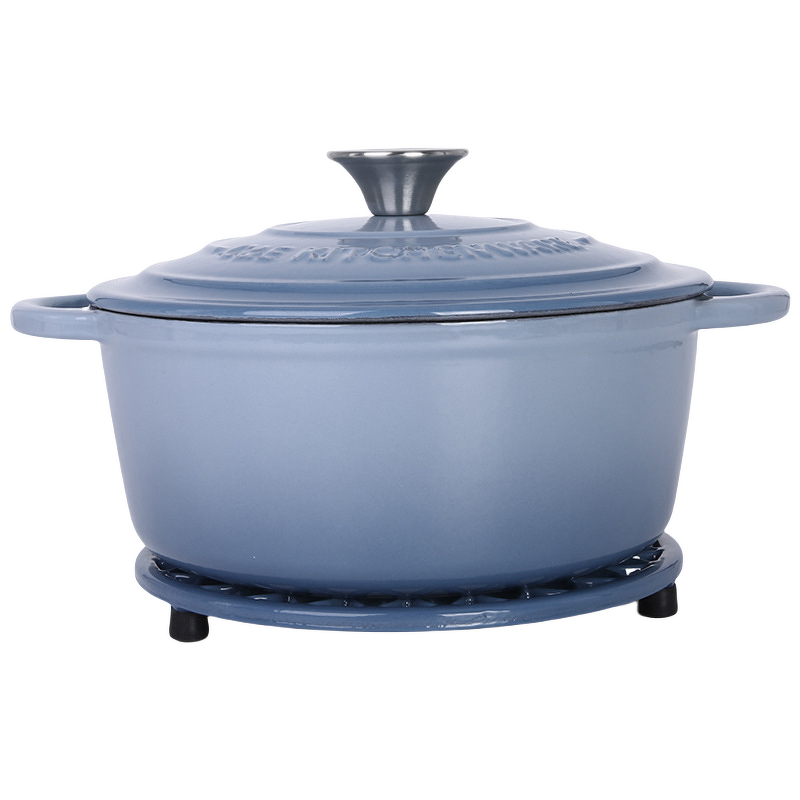 Enamel Stew Pot Set Factory - OEM/ODM Custom New High-Color Value Enamel Binaural Stew Pot Set Non-Stick Metal Steel