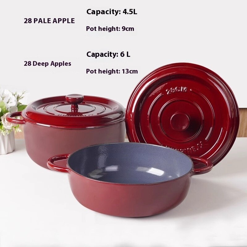 Cast Iron Stew Pot Set Factory - OEM/ODM Custom 28cm Classic Multi-Functional Cast Iron Stew Pot Set Large Capacity