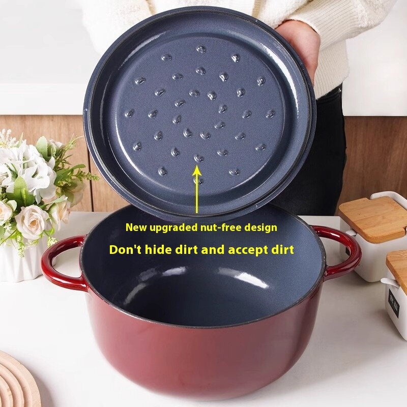 Cast Iron Stew Pot Set Factory - OEM/ODM Custom 28cm Classic Multi-Functional Cast Iron Stew Pot Set Large Capacity