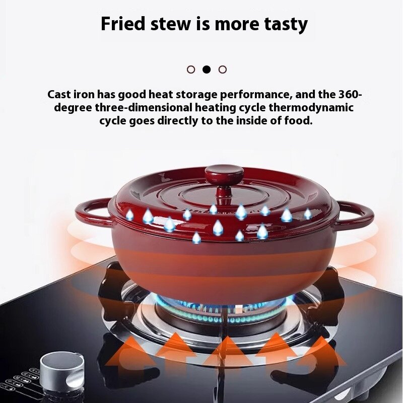 Cast Iron Stew Pot Set Factory - OEM/ODM Custom 28cm Classic Multi-Functional Cast Iron Stew Pot Set Large Capacity