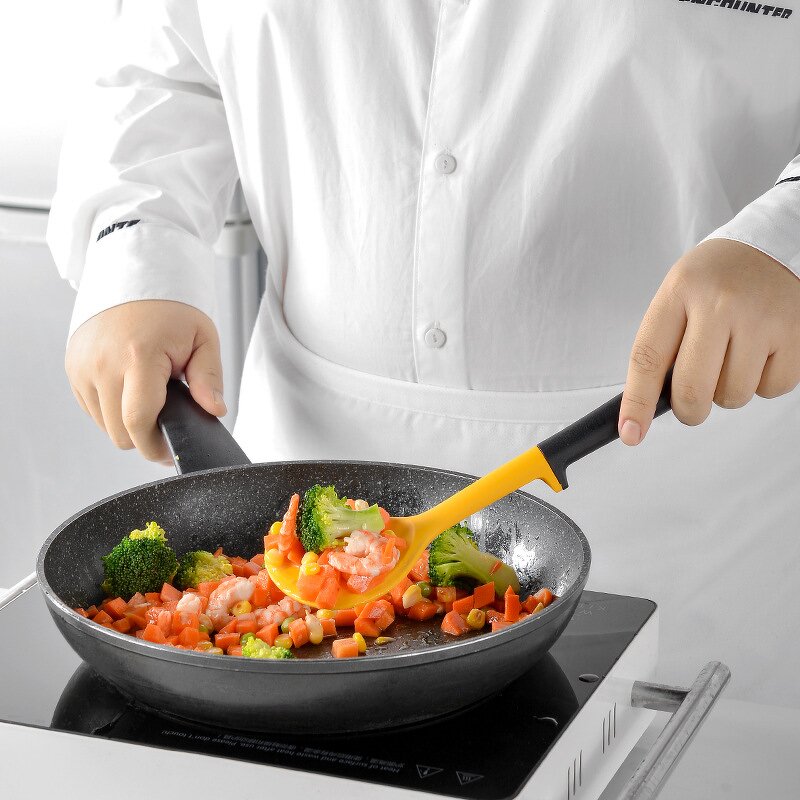 Kitchen Gadget Utensil Set Factory - OEM/ODM Custom Food Safe BPA Free Heat Resistant Yellow Spatula Turner Set