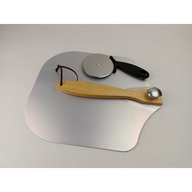 Aluminum Pizza Peel Manufacturer - OEM/ODM Custom Premium Aluminum Pizza Peel Turning Paddle with Wooden Handle