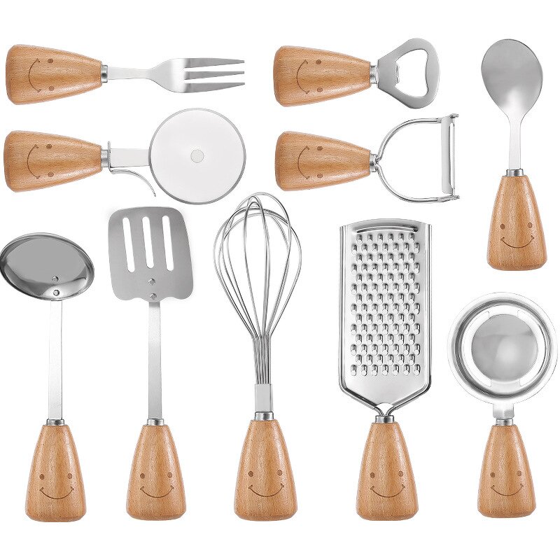 Kitchenware Utensils Set Factory - OEM/ODM Custom Kitchenware Home Kitchen Tools Stainless Steel Customized Logo Sets