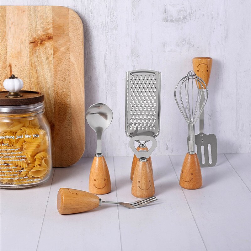 Kitchenware Utensils Set Factory - OEM/ODM Custom Kitchenware Home Kitchen Tools Stainless Steel Customized Logo Sets