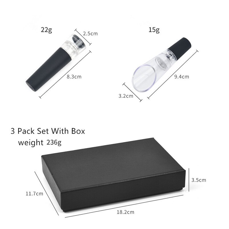 Barware Gift Set Factory - OEM/ODM Custom 3 Pack Barware Gift Set Wine Pourer Vacuum Stopper Corkscrew Bottle Opener