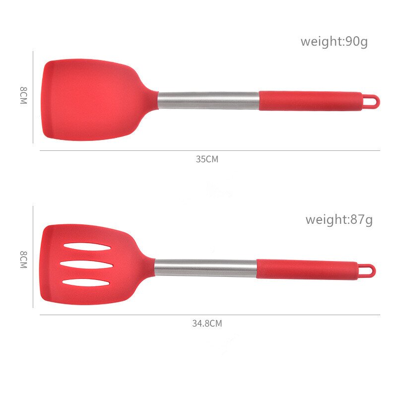 Silicone Spatula Factory - OEM/ODM Custom 2Pcs High Quality Heat-Resistant Silicone Spatula Turner