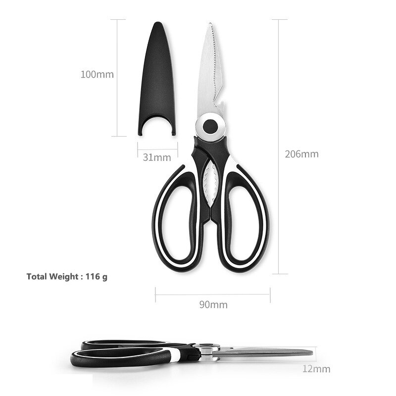 Kitchen Food Scissors Manufacturer - OEM/ODM Custom Stainless Steel Kitchen Food Scissors Powerful Chicken Cutting Scissors
