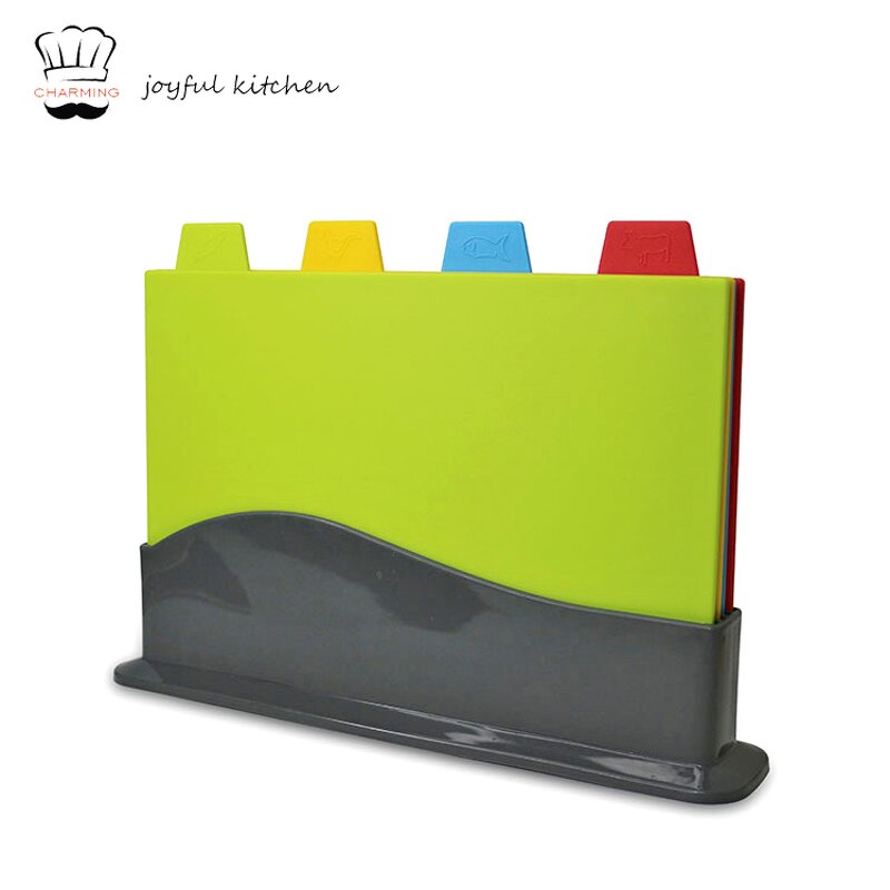 Plastic Cutting Board Set Manufacturer - OEM/ODM Custom 4-Piece Multifunctional Household Plastic Cutting Board Set Thickened