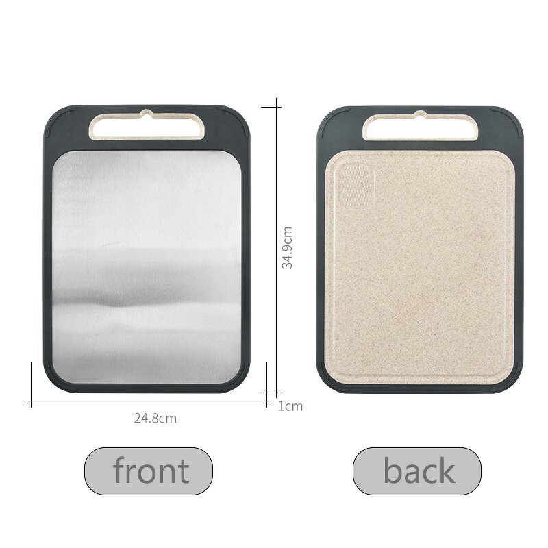 Double Sided Chopping Board Manufacturer - OEM/ODM Custom Kitchen Accessories Double Sided Wheat Straw Plastic Chopping Board
