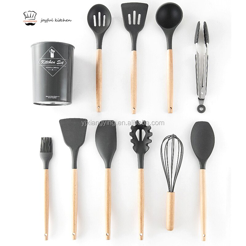 Silicone Kitchenware Set Manufacturer - OEM/ODM Custom Hot Sale 19-Piece Household Silicone Kitchenware Set Cooking Tools