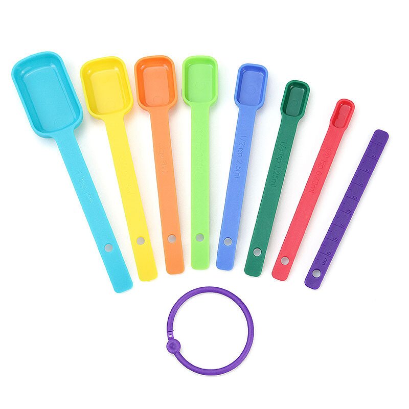 Plastic Measuring Spoons Cups Set Factory - OEM/ODM Custom 15pcs Colorful Plastic Measuring Spoons Cups Measurer Set