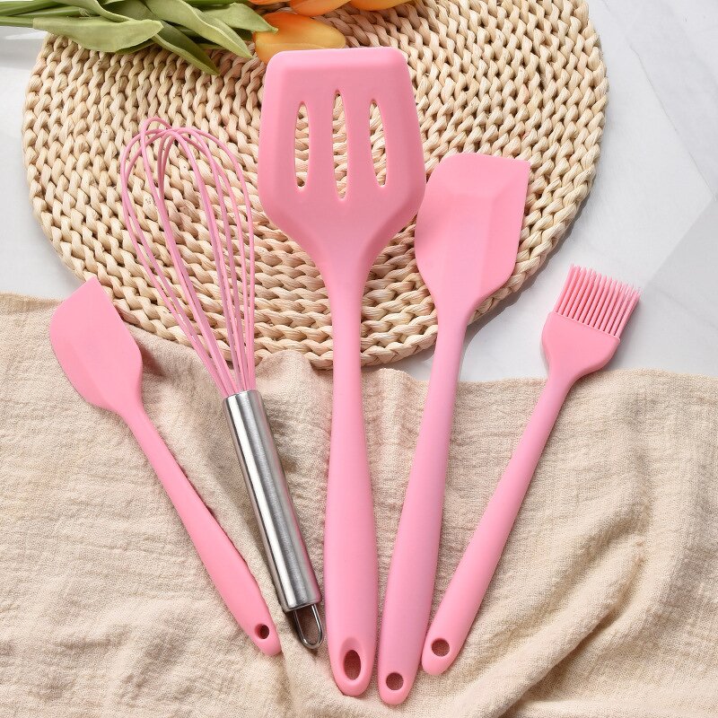 Heat Resistant Silicone Spatula Set Manufacturer - OEM/ODM Custom Kitchen Accessories Heat Resistant Food Silicone Spatula Set