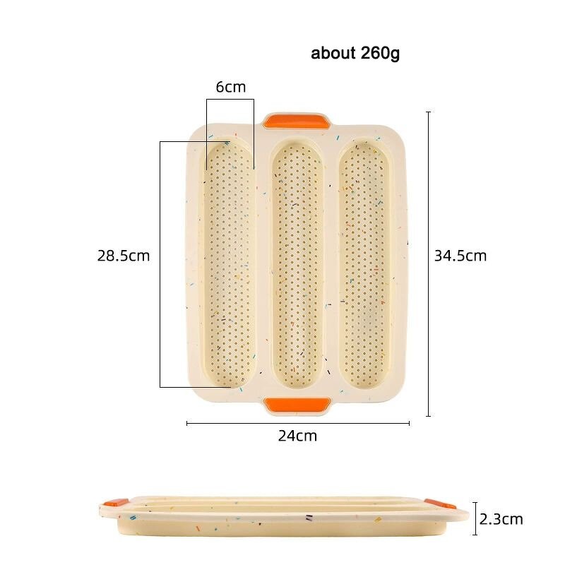 Silicone Bread Baking Mould Manufacturer - OEM/ODM Custom Hot Sale Non-Stick 3 Wave Loaves Silicone Bread Baking Mould