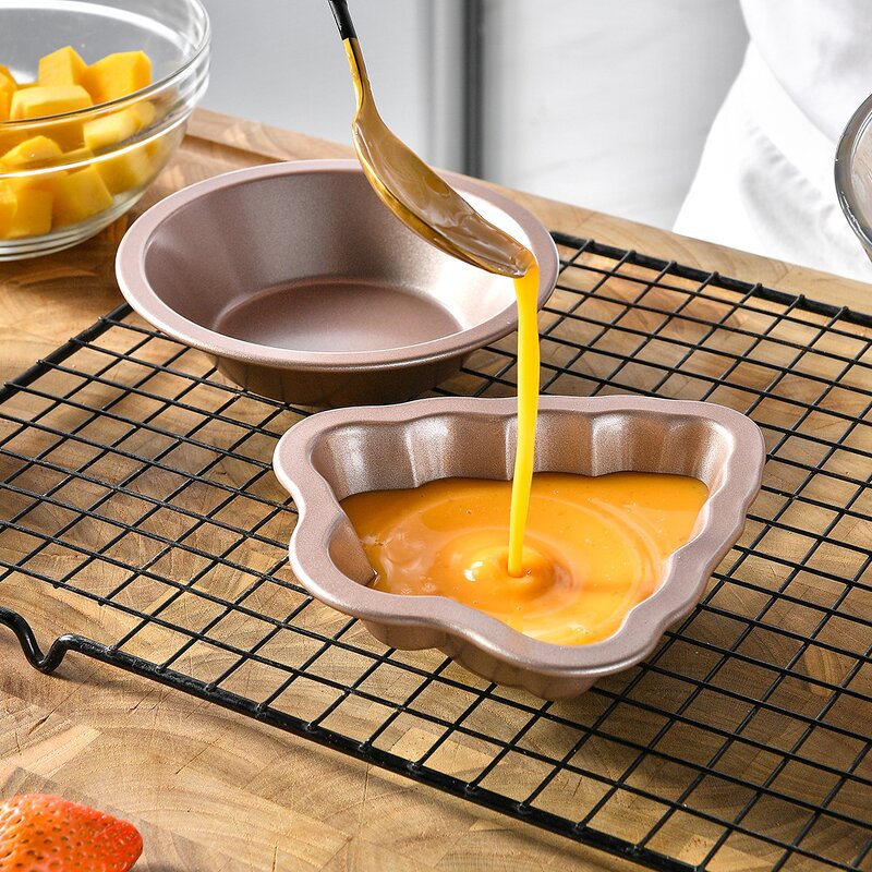 Champagne Gold Baking Mold Factory - OEM/ODM Custom Christmas Festival Carbon Steel Champagne Gold Nonstick Bakeware Mold