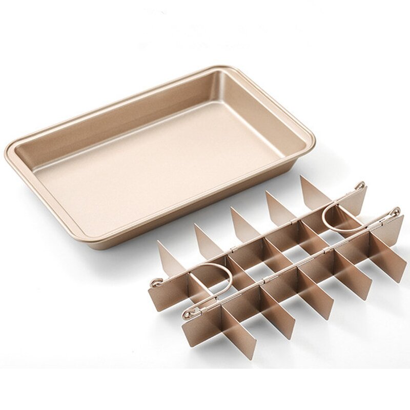 Pre-Cut Slice Loaf Pan Factory - OEM/ODM Custom 18 Pre-Cut Slice Non Stick Carbon Steel Bakeware Oven Baking Loaf Pan