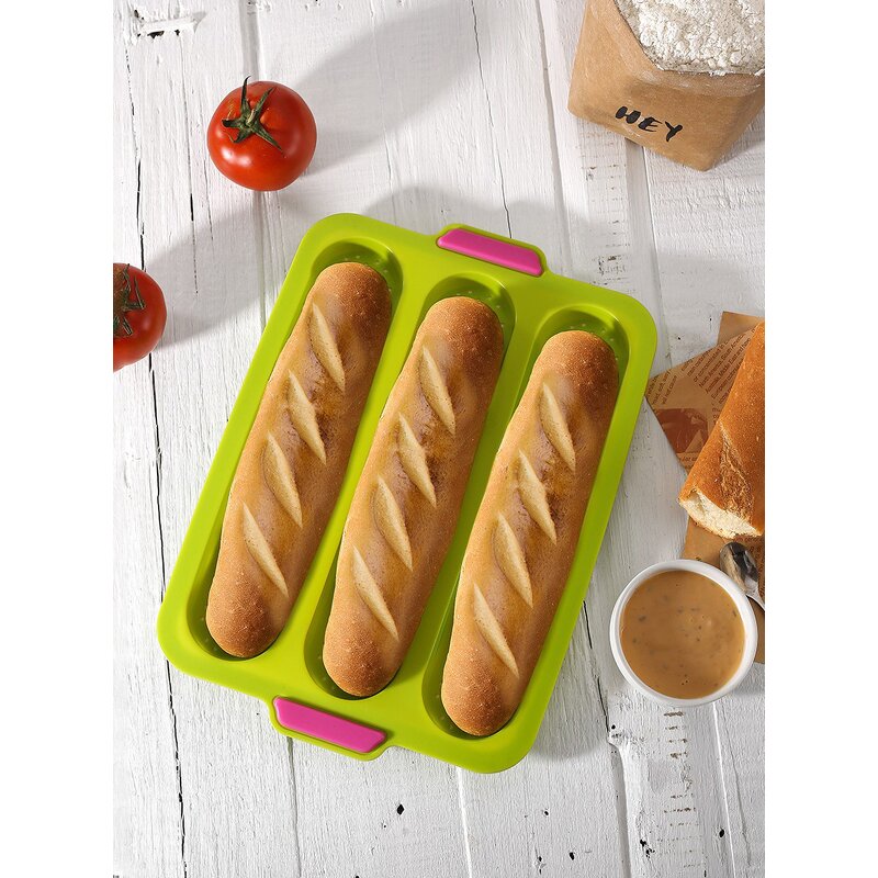 Silicone Bread Baking Mould Manufacturer - OEM/ODM Custom Hot Sale Non-Stick 3 Wave Loaves Silicone Bread Baking Mould