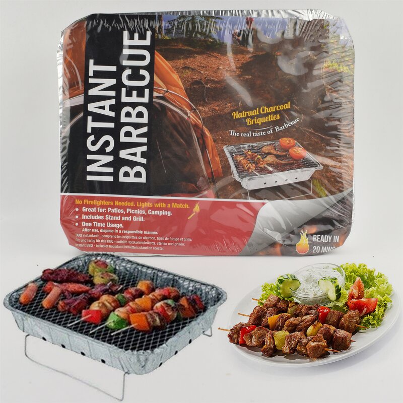 Portable Disposable BBQ Grill Manufacturer - OEM/ODM Custom Barbecue BBQ Tools Pan Charcoal Bbq Grill Aluminum Foil Portable