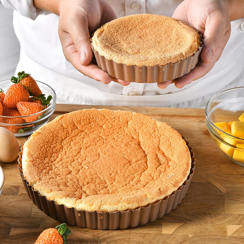 Golden Lace Wave Baking Mold Factory - OEM/ODM Custom Reusable Nonstick Carbon Steel Bakeware Golden Lace Wave Pizza Mold