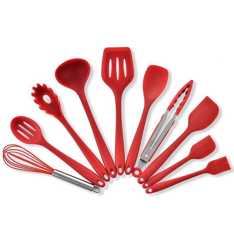 Silicone Utensil Set Manufacturer - OEM/ODM Custom Hot Selling Kitchen Accessories 11pcs Silicone Utensil Set
