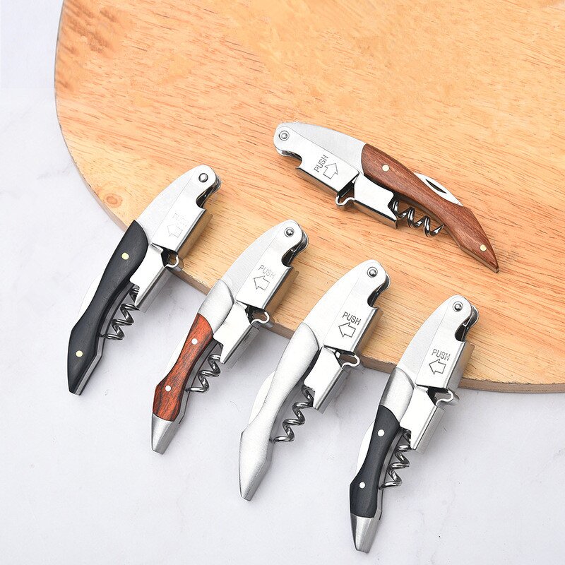 Barware Gift Set Factory - OEM/ODM Custom 3 Pack Barware Gift Set Wine Pourer Vacuum Stopper Corkscrew Bottle Opener