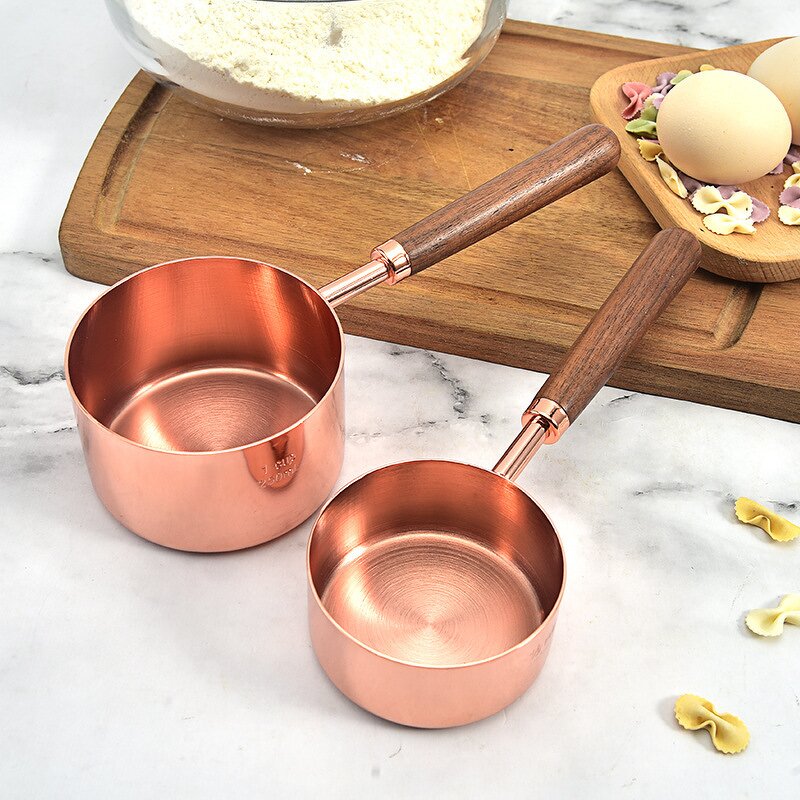 Measuring Cups and Spoons Set Manufacturer - OEM/ODM Custom Stainless Steel 8 Pcs Luxury Kitchen Gadgets Measuring Cups Set