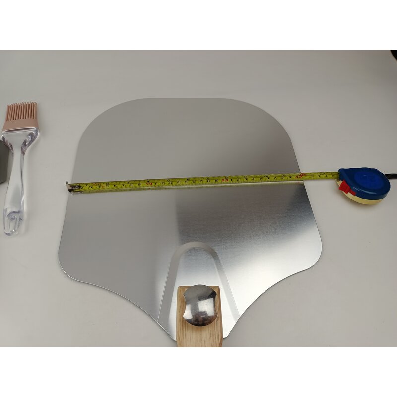 Durable Aluminum Pizza Peel Factory - OEM/ODM Custom Durable Aluminum Pizza Peel Shovel Foldable Wooden Handle 12x14 Inch