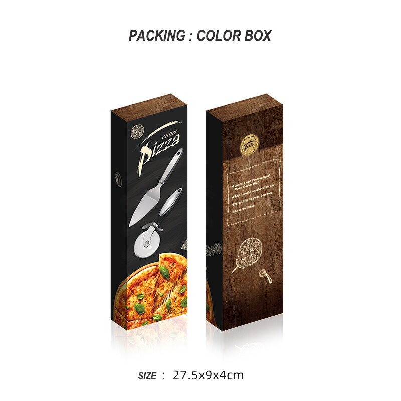 Stainless Steel Pizza Knife Set Manufacturer - OEM/ODM Custom Rolling Stainless Steel Pizza Knife Spatula Pizza Tool Set