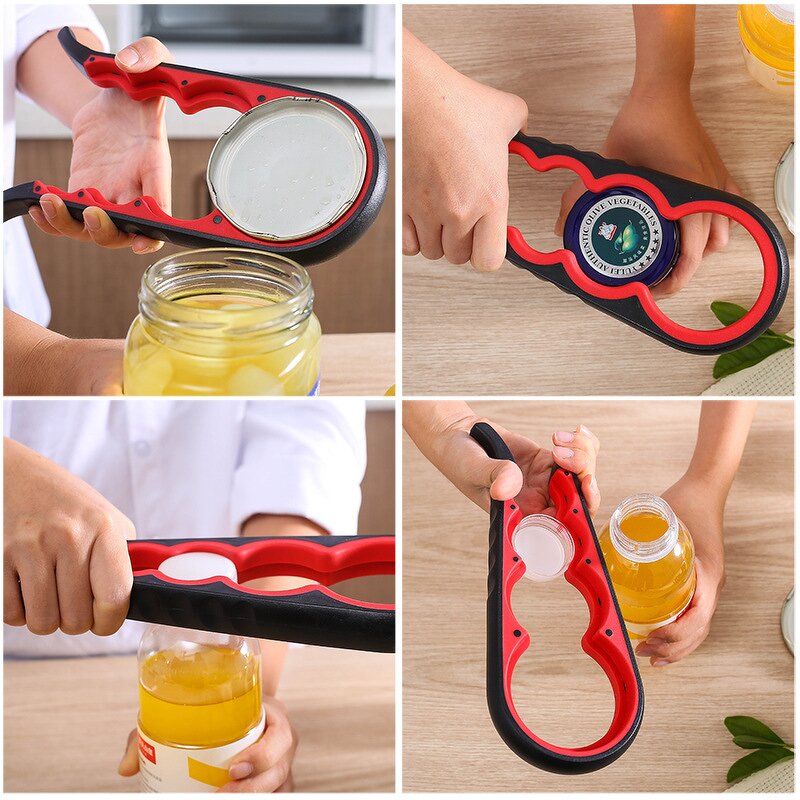 Jar and Bottle Opener Kit Manufacturer - OEM/ODM Custom Easy Grip Multi-Function Jar and Bottle Opener Kit Plastic Jar Opener