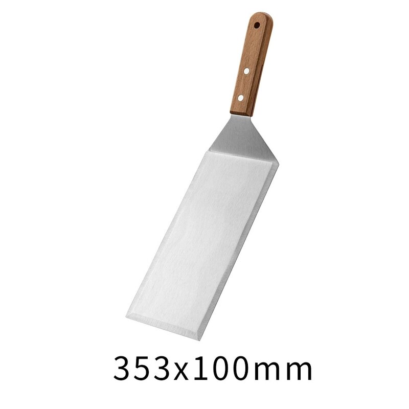 Barbecue Turners Set Factory - OEM/ODM Custom Barbecue Turners Metal Spatula Set Griddle Long Spatula Scraper