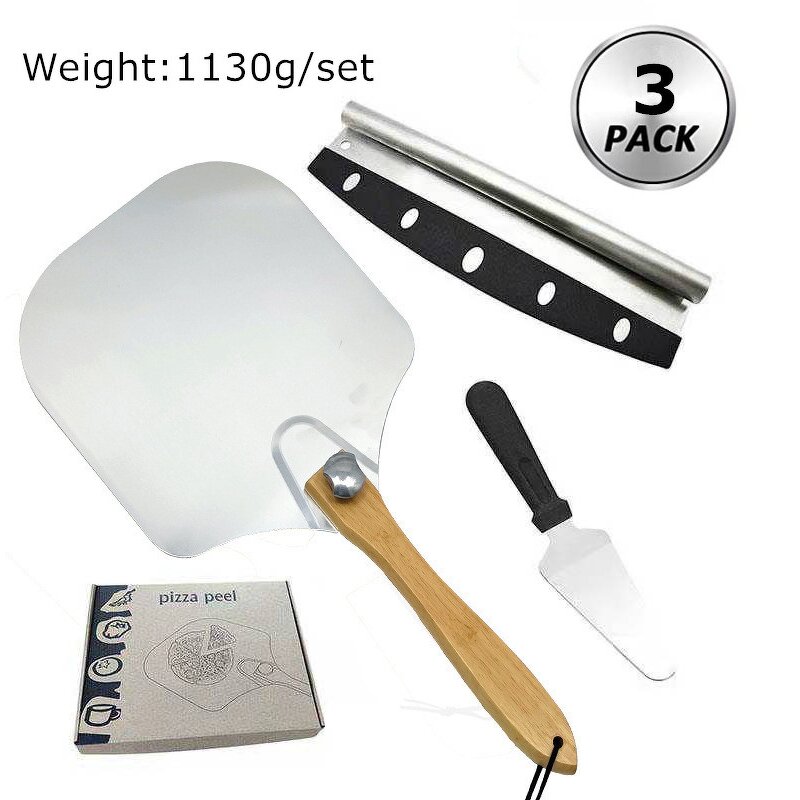 Durable Aluminum Pizza Peel Factory - OEM/ODM Custom Durable Aluminum Pizza Peel Shovel Foldable Wooden Handle 12x14 Inch
