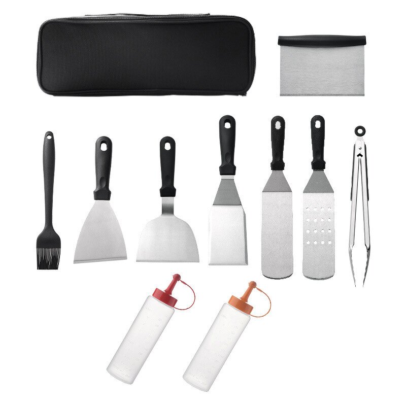 BBQ Grill Spatula Set Manufacturer - OEM/ODM Custom Home Kitchen Gadgets Camping Outdoor BBQ Grill Spatula Flat Top Kit Set