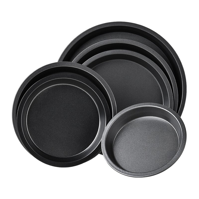 Carbon Steel Bakeware Set Factory - OEM/ODM Custom Nonstick Carbon Steel 6-11inch Black Bakeware Round Mold Bread Pan
