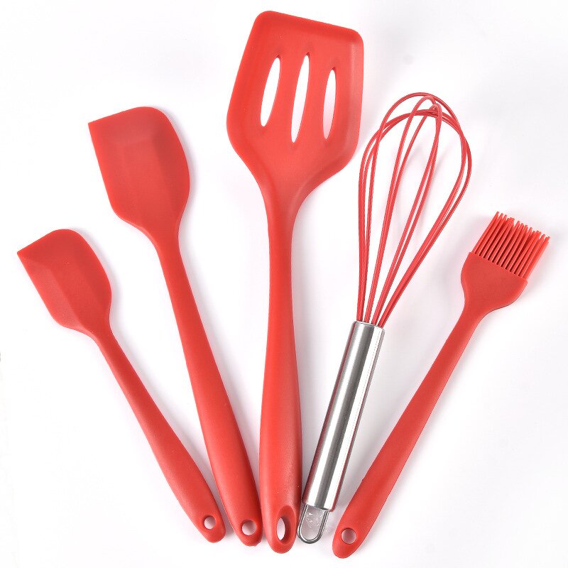Heat Resistant Silicone Spatula Set Manufacturer - OEM/ODM Custom Kitchen Accessories Heat Resistant Food Silicone Spatula Set