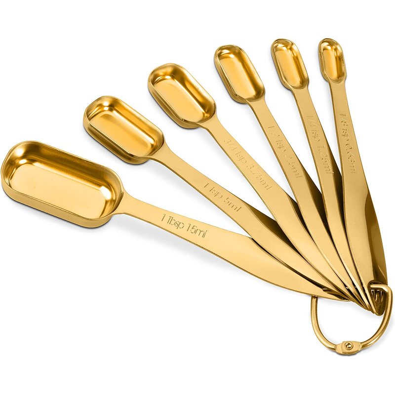 Stainless Steel Measuring Spoon Cups Set Manufacturer - OEM/ODM Custom All in One Stainless Steel Rose Gold Measuring Set