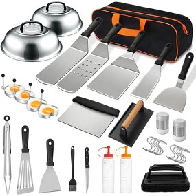Grill Spatula Accessories Kit Set Factory - OEM/ODM Custom Grill Spatula Flat Top Griddle Accessories Kit Set for Outdoor