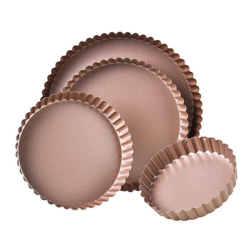 Golden Lace Wave Baking Mold Factory - OEM/ODM Custom Reusable Nonstick Carbon Steel Bakeware Golden Lace Wave Pizza Mold