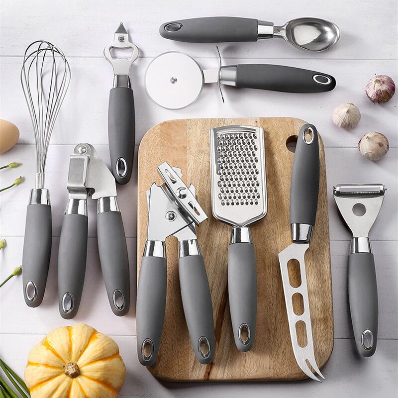 Smart Kitchen Tools Set Factory - OEM/ODM Custom Smart Home Cooking New Kitchen Tools Stainless Steel Rubber Plastic
