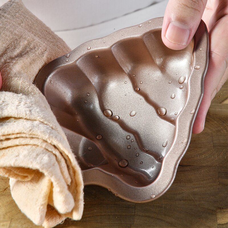 Champagne Gold Baking Mold Factory - OEM/ODM Custom Christmas Festival Carbon Steel Champagne Gold Nonstick Bakeware Mold