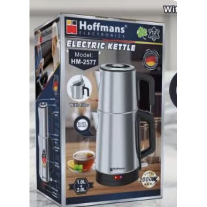 Electric Kettle Factory - Factory Stock Africa 220v 2L+1L Household Appliances EU Plug 2000w With Heating Element