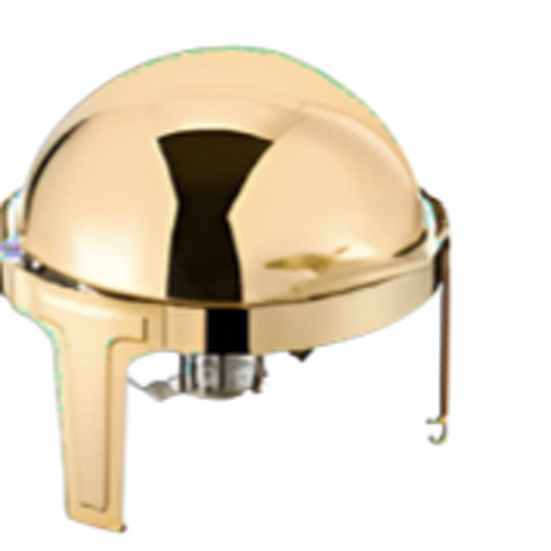 Chaffing Dish Manufacturer - Home Kitchenware Hotel Gold Round 6L Visible Window Luxury Stainless Steel Chefing Dish