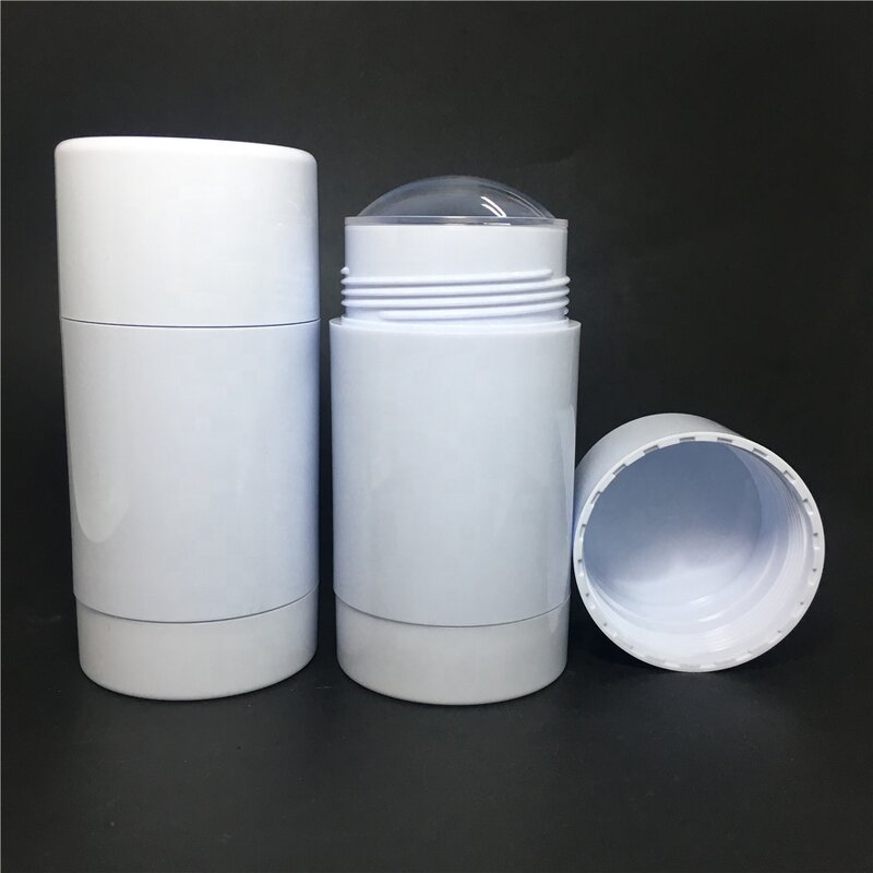 Deodorant Tubes Factory - OEM/ODM Custom White Styrene Twist up Deodorant Tubes with White Screw Lid and Discs